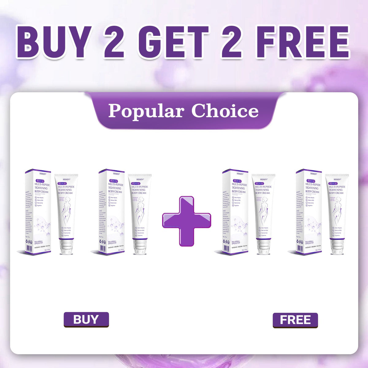 HISKIN® Official: Complete Your Order, Receive It Within 7 Days, Create Your Personalized Skin Recovery Plan — PDRN Multi-Peptide Massaging Body Roller Cream