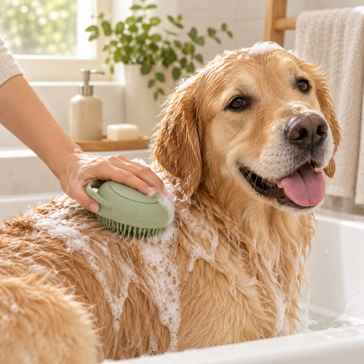 Luminveros™ BathFlow Silicone Pet Brush