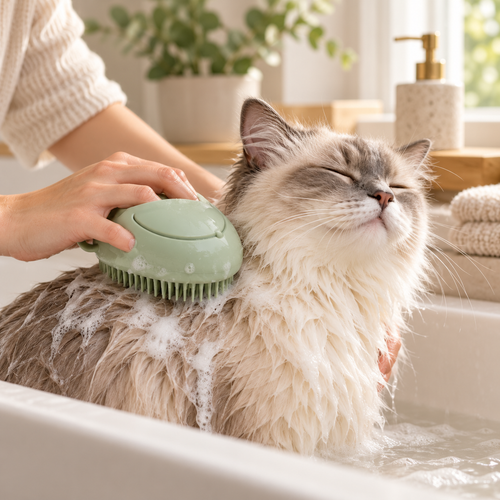 Luminveros™ BathFlow Silicone Pet Brush