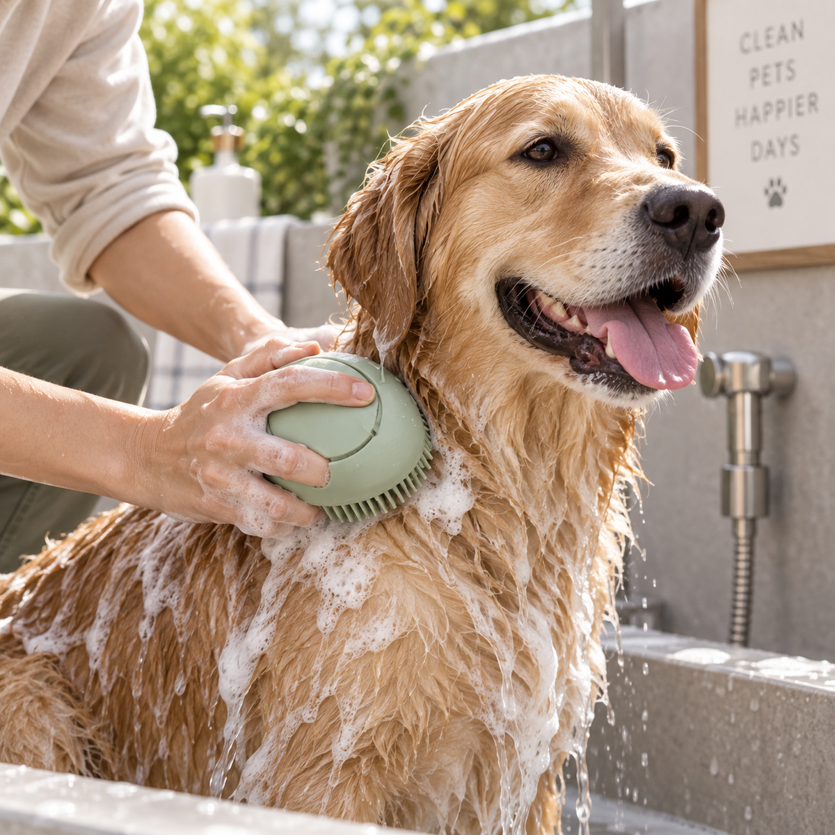 Luminveros™ BathFlow Silicone Pet Brush