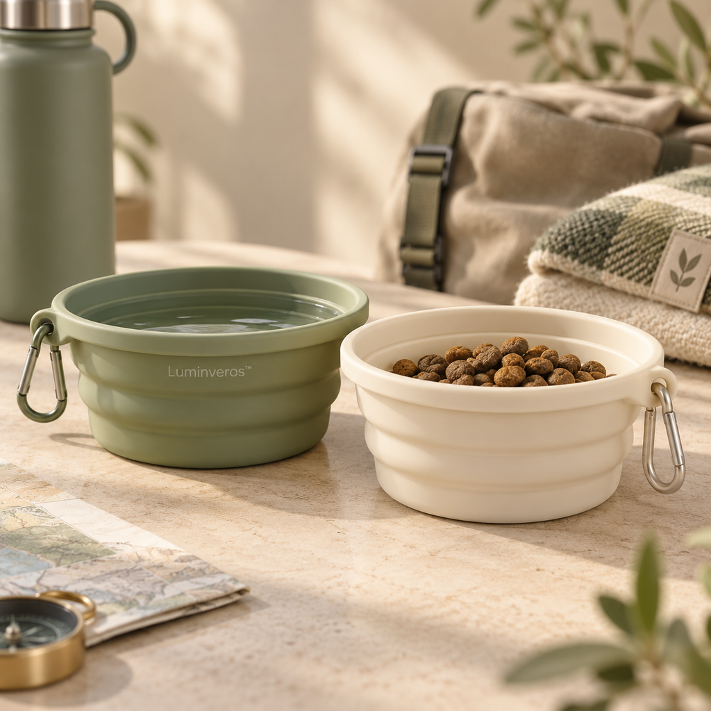Luminveros™ FoldNest Travel Bowl Duo