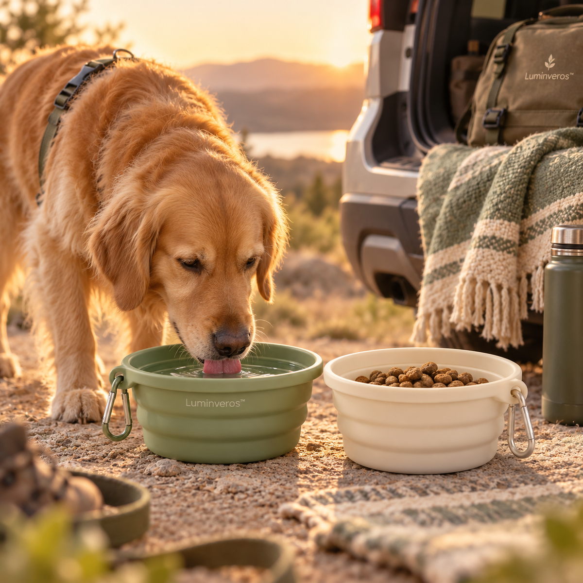 Luminveros™ FoldNest Travel Bowl Duo