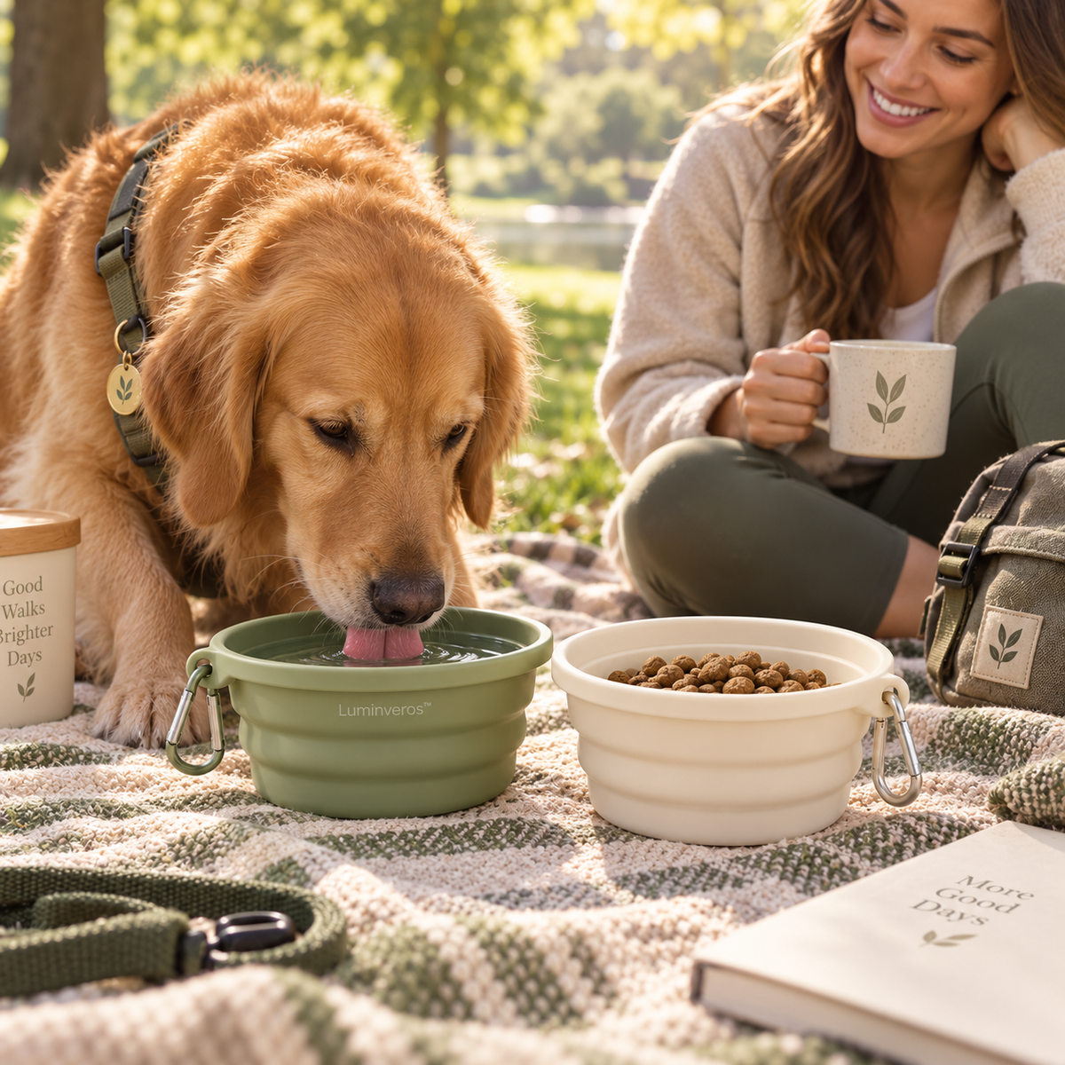 Luminveros™ FoldNest Travel Bowl Duo
