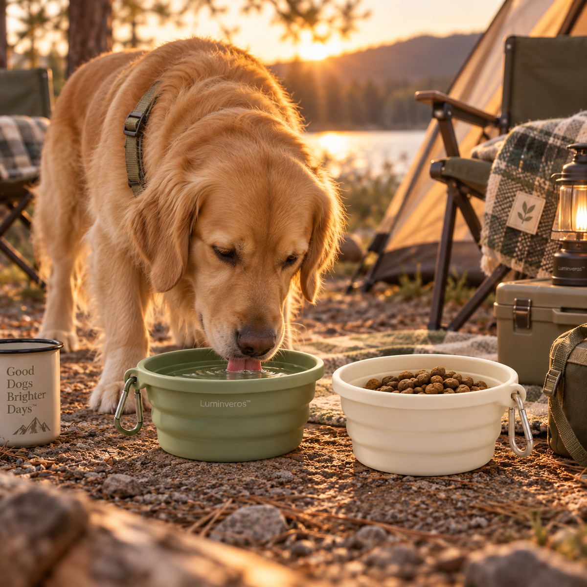 Luminveros™ FoldNest Travel Bowl Duo