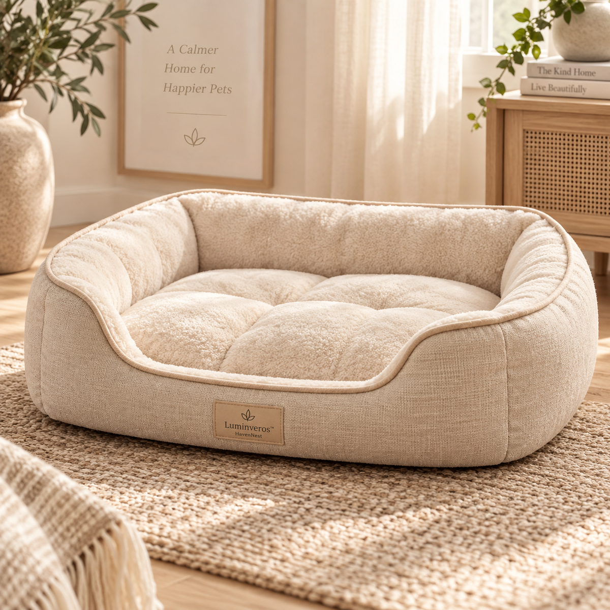 Luminveros™ HavenNest Bolster Pet Bed