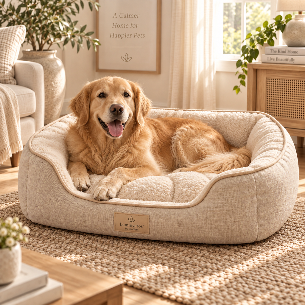 Luminveros™ HavenNest Bolster Pet Bed