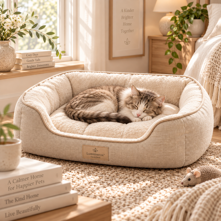 Luminveros™ HavenNest Bolster Pet Bed
