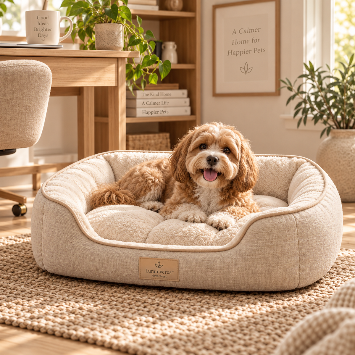 Luminveros™ HavenNest Bolster Pet Bed